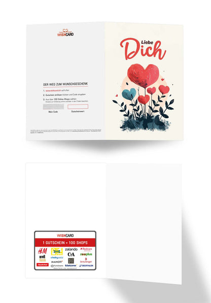 Liebe Dich - Herzblumen