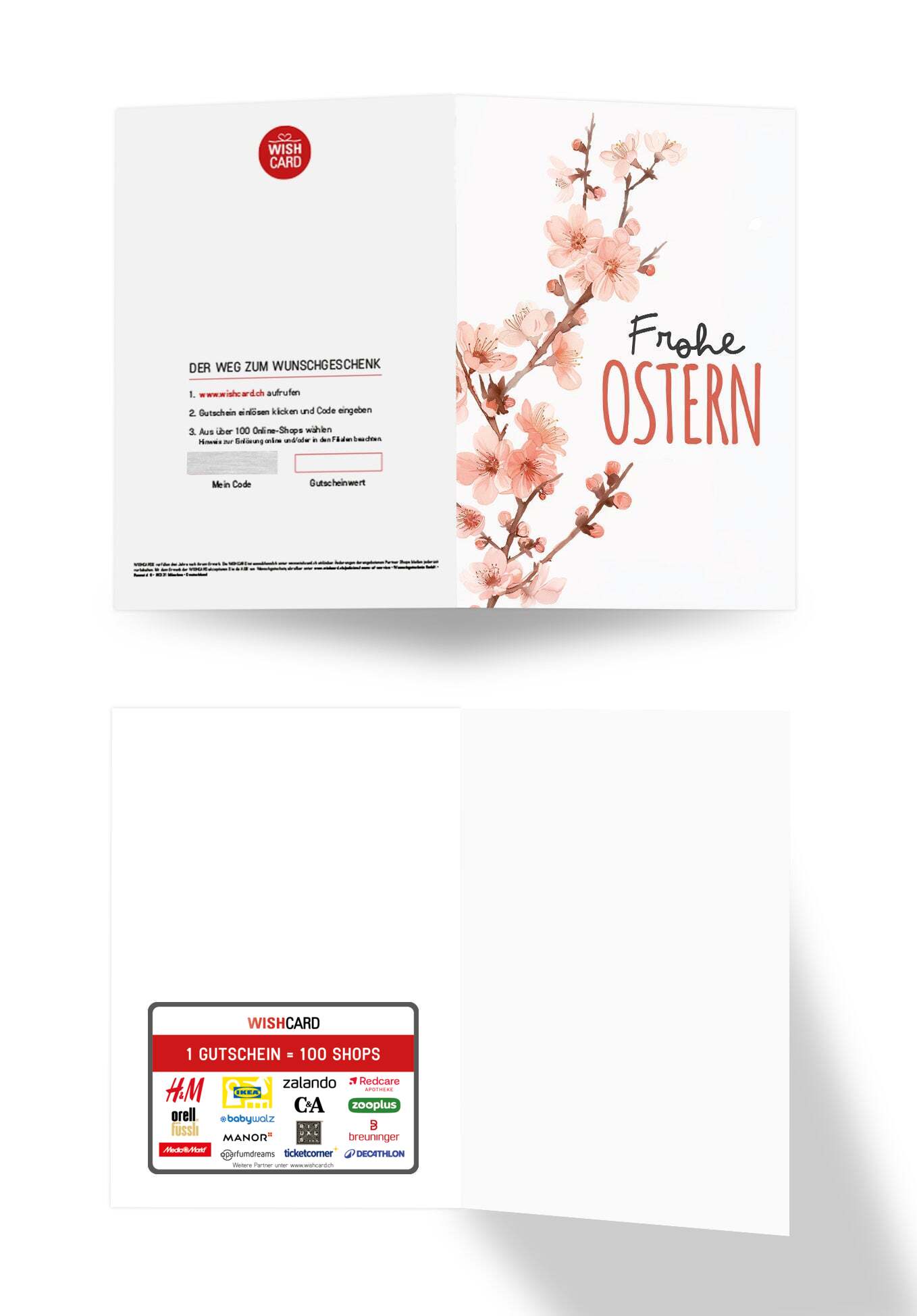 Frohe Ostern - Kirschblüten Aquarell