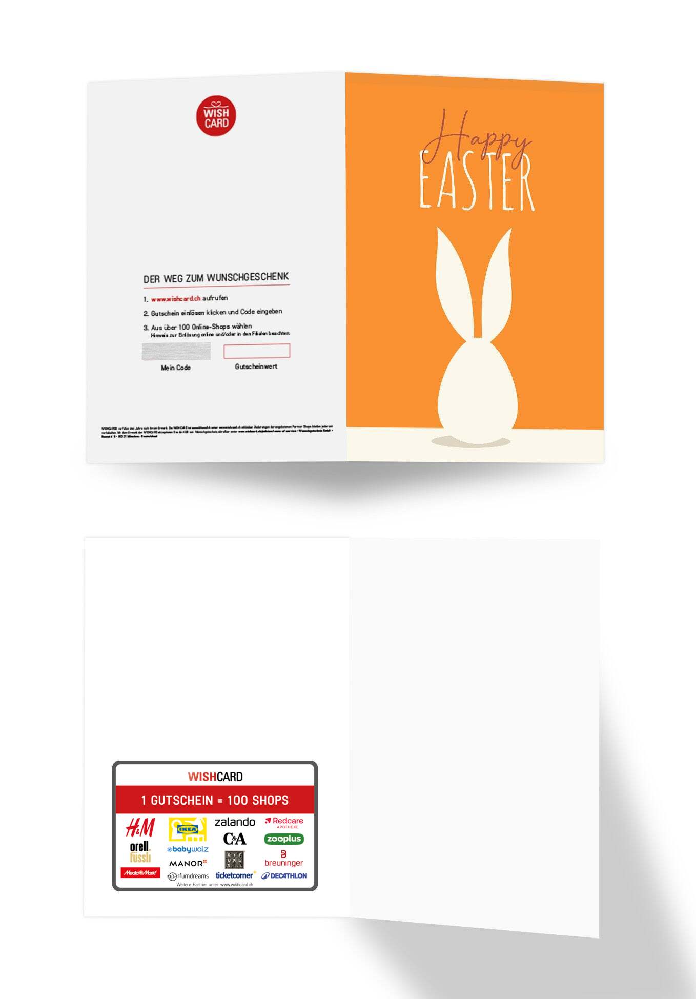 Happy Easter - Hase Weiß Orange
