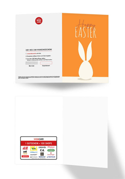 Happy Easter - Hase Weiß Orange