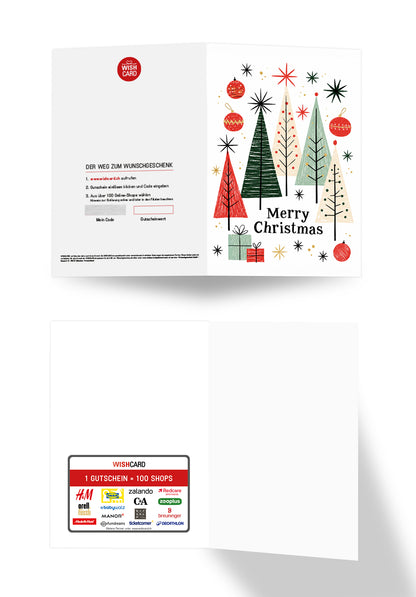 Frohe Weihnachen - Tannenbaum Sterne