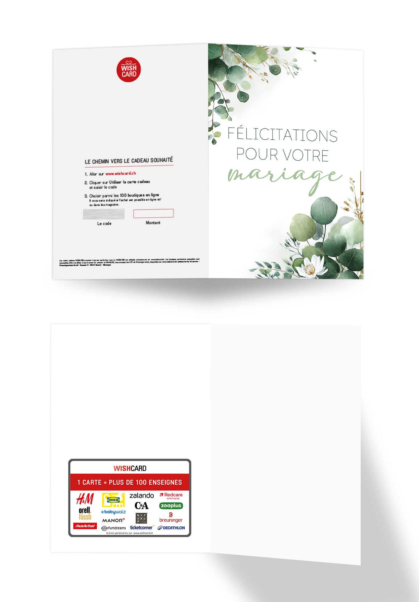 Felicitations pour votre mariage - Eucalyptus PDF