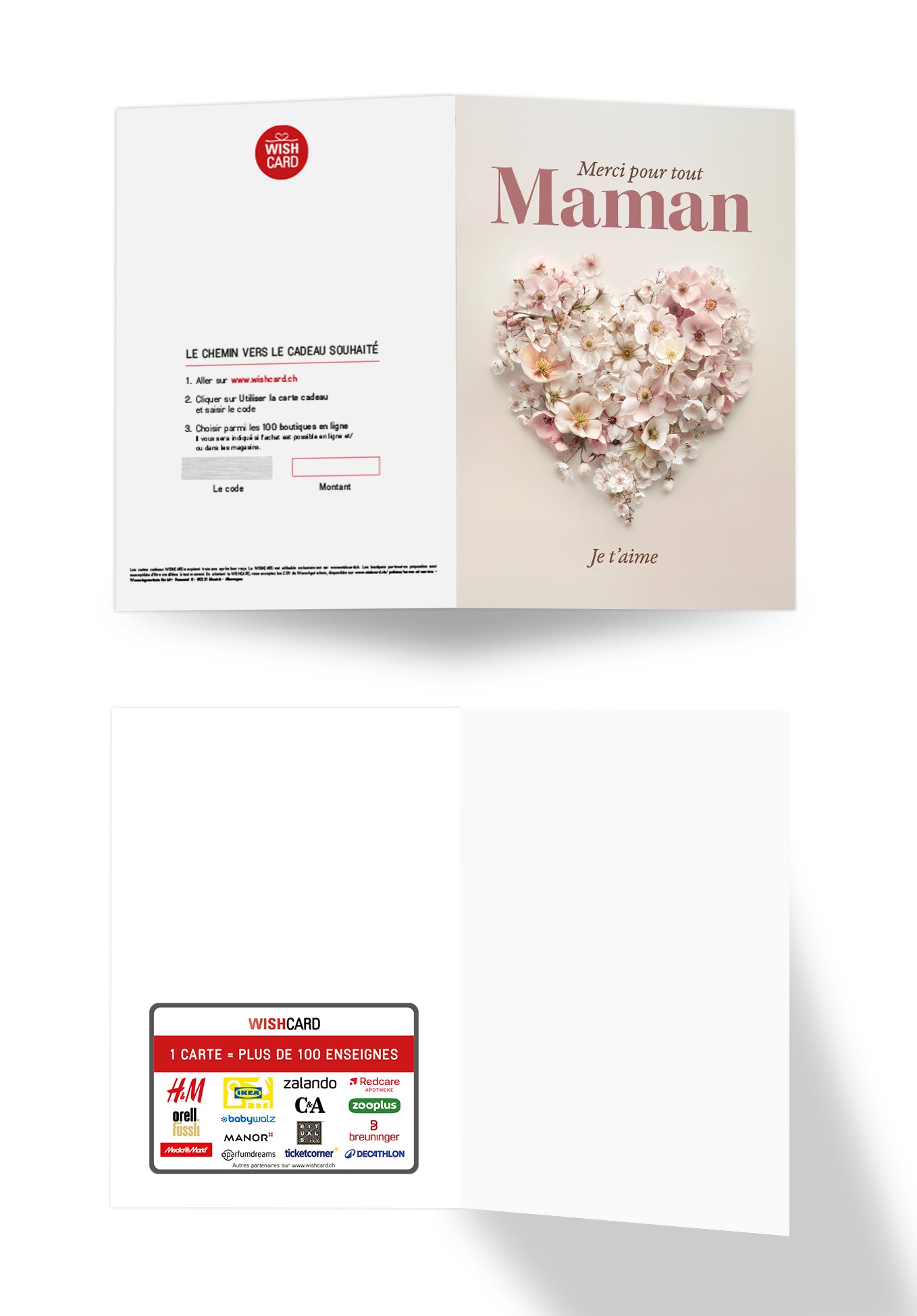 Maman merci pour tout - Un cœur de fleurs