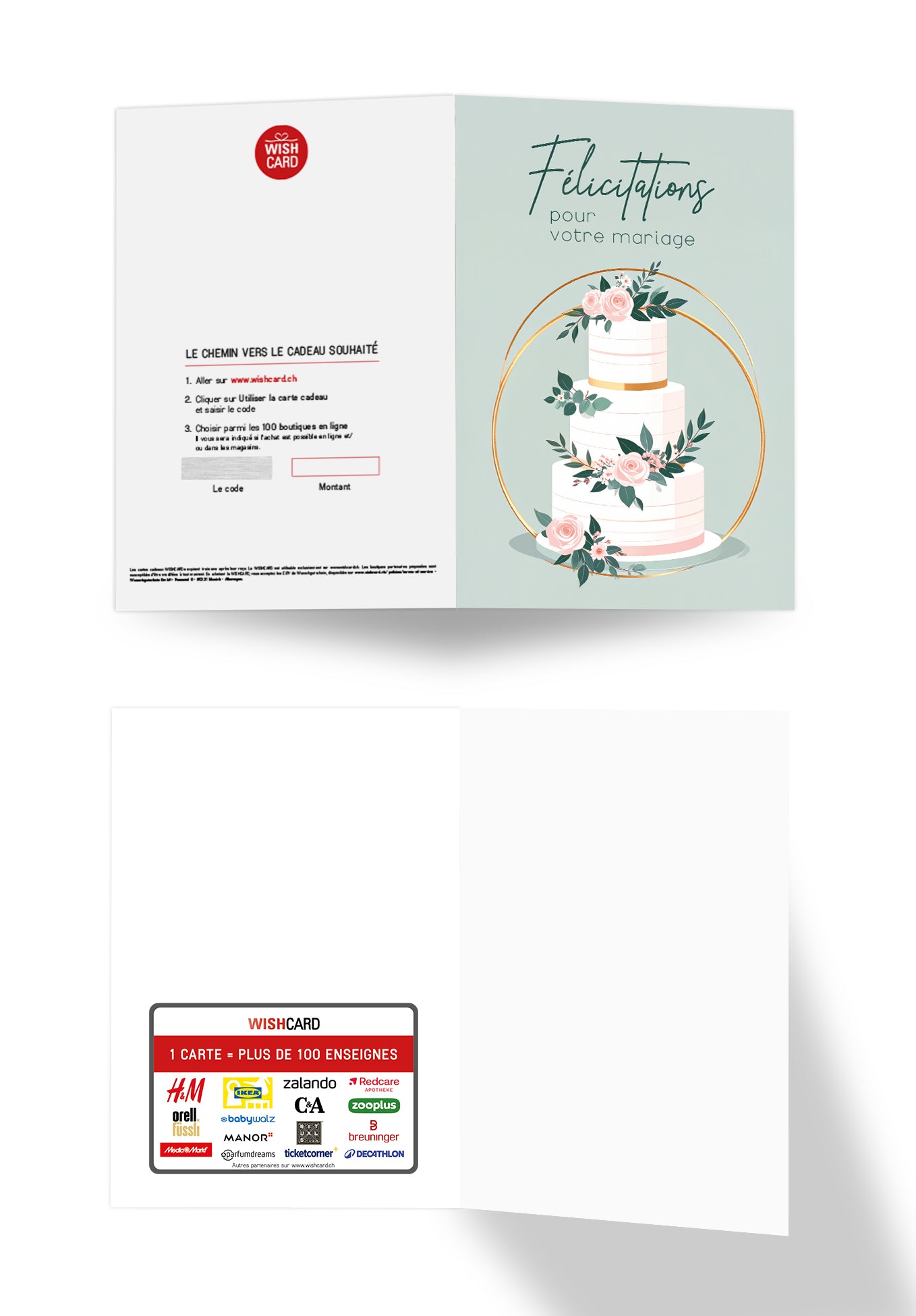 Felicitations pour votre mariage - Gâteau Roses PDF