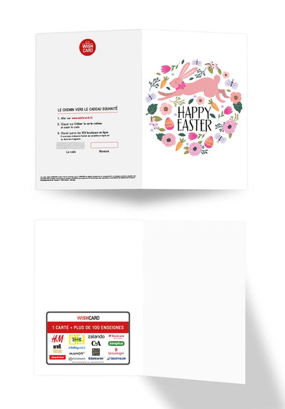 Happy Easter - Llapin et un bouquet de fleurs PDF