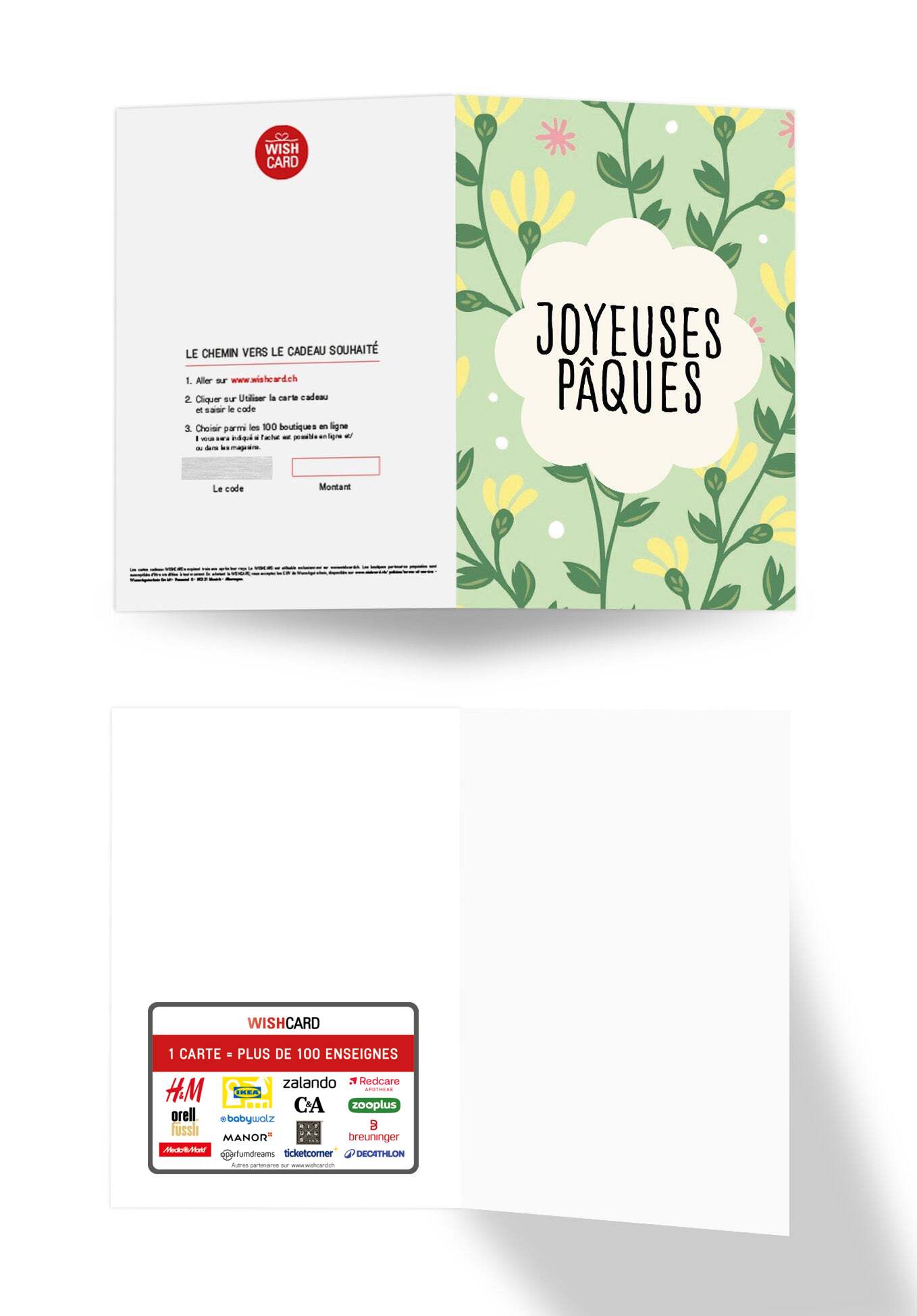 Joyeuses Pâques - Motif floral vert PDF