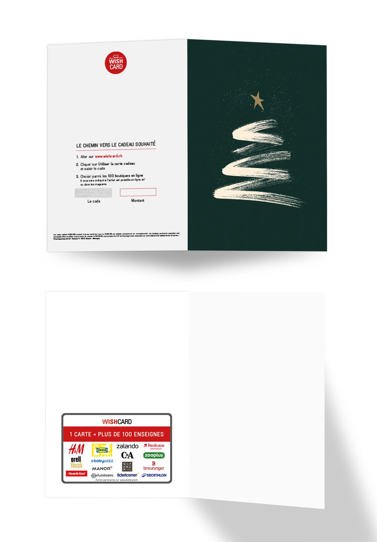 Sapin de Noël vert foncé minimaliste