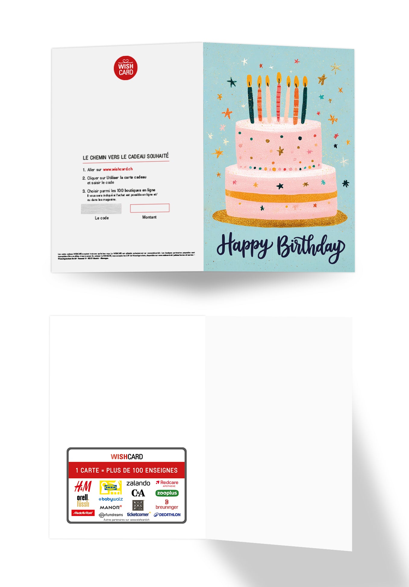 Happy Birthday - Gâteau bleu rose PDF
