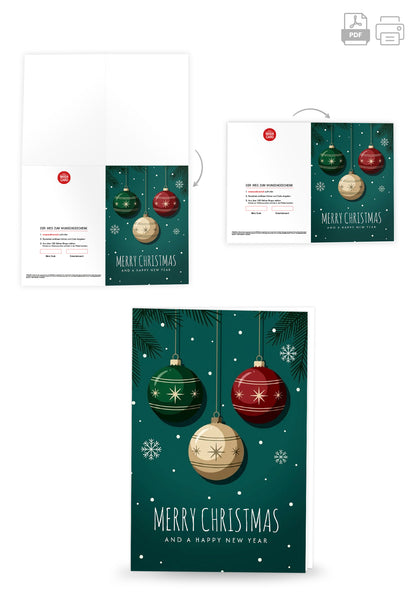 Frohe Weihnachen - Tannenbaum Sterne