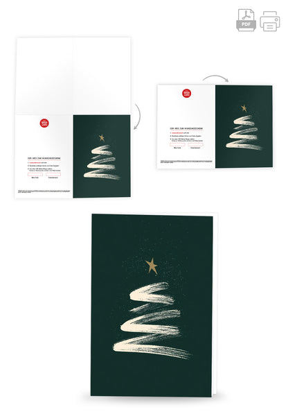 Frohe Weihnachen - Tannenbaum Sterne