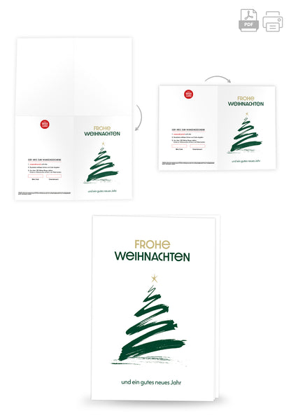 Frohe Weihnachen - Tannenbaum Sterne