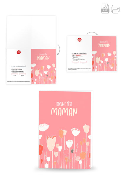Maman je t'aime - Chat orange 