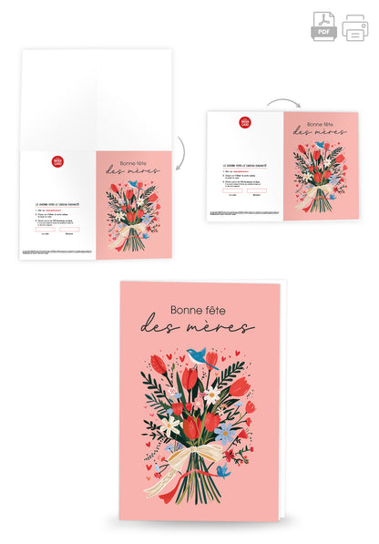 Bonne fête des mères - Bouquet Oiseau