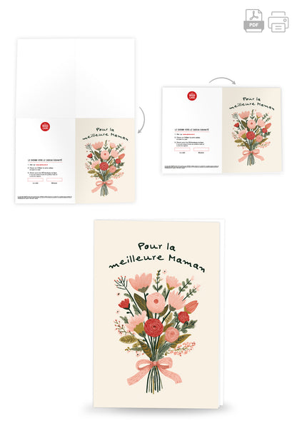 Pour la meilleure maman - Un bouquet beige