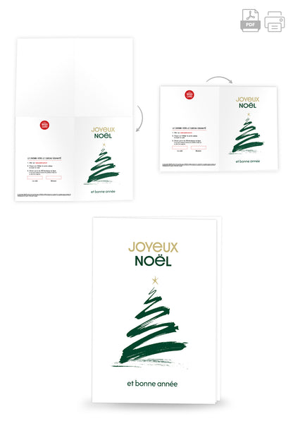Joyeux Noël et bonne année - Sapin de Noël minimaliste