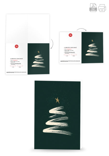 Sapin de Noël vert foncé minimaliste