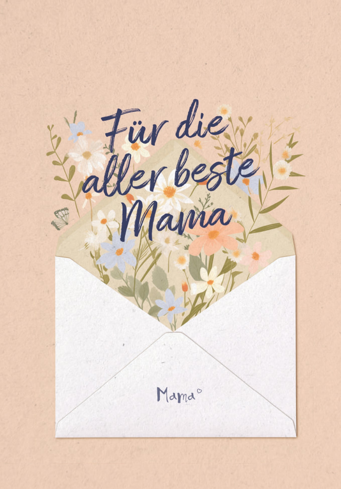 Aller beste Mama - Brief Blumen