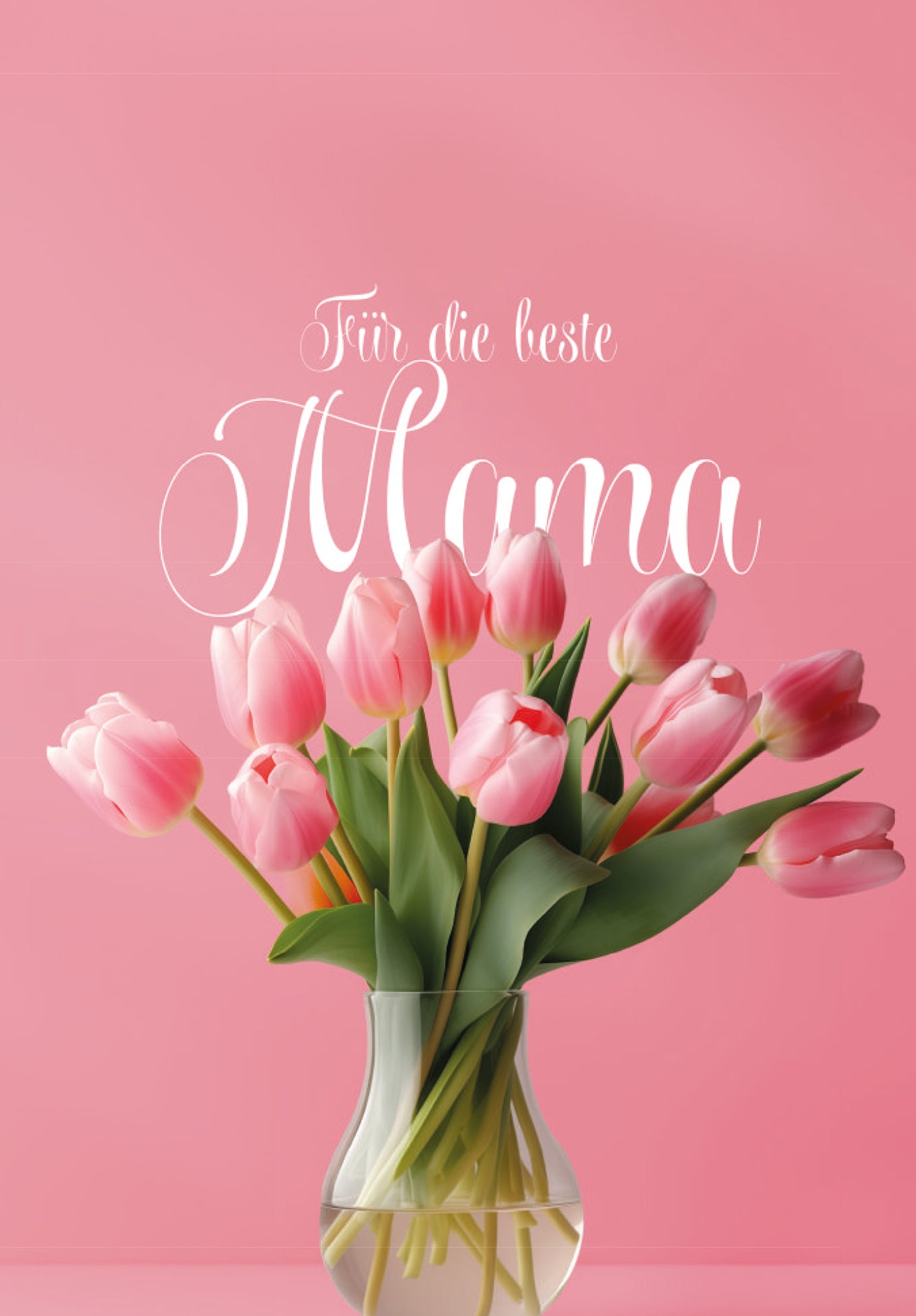 Für die beste Mama - Tulpenvase (Value)