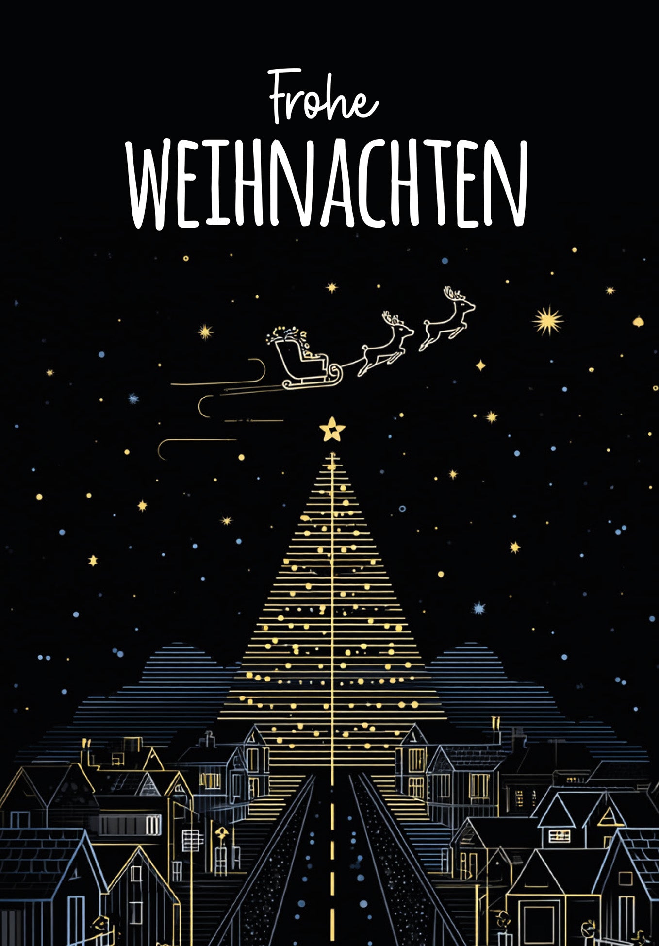 Frohe Weihnachten - Stadt Tannenbaum