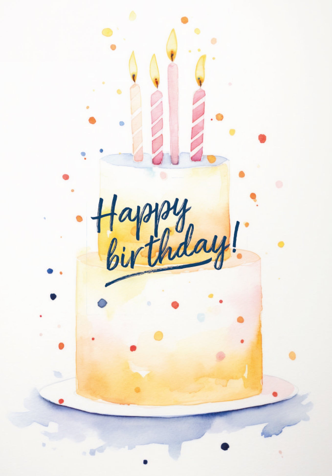 Happy Birthday - Torte Gelb (Valeur du bon)