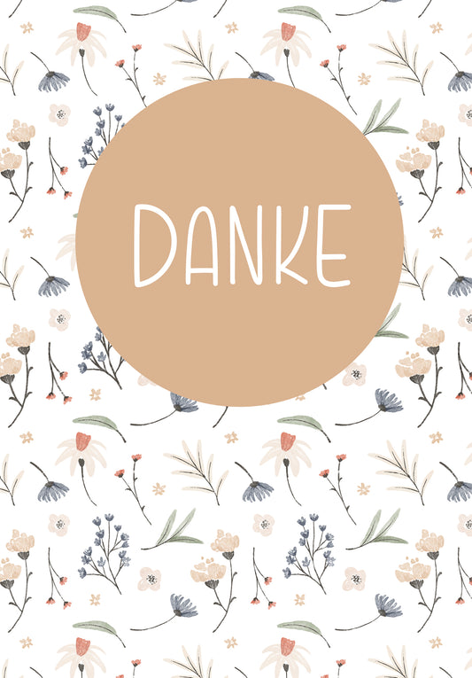 Danke - Blumen Weiß