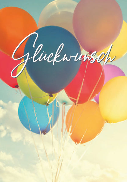 Glückwunsch - Bunte Ballons (Value)