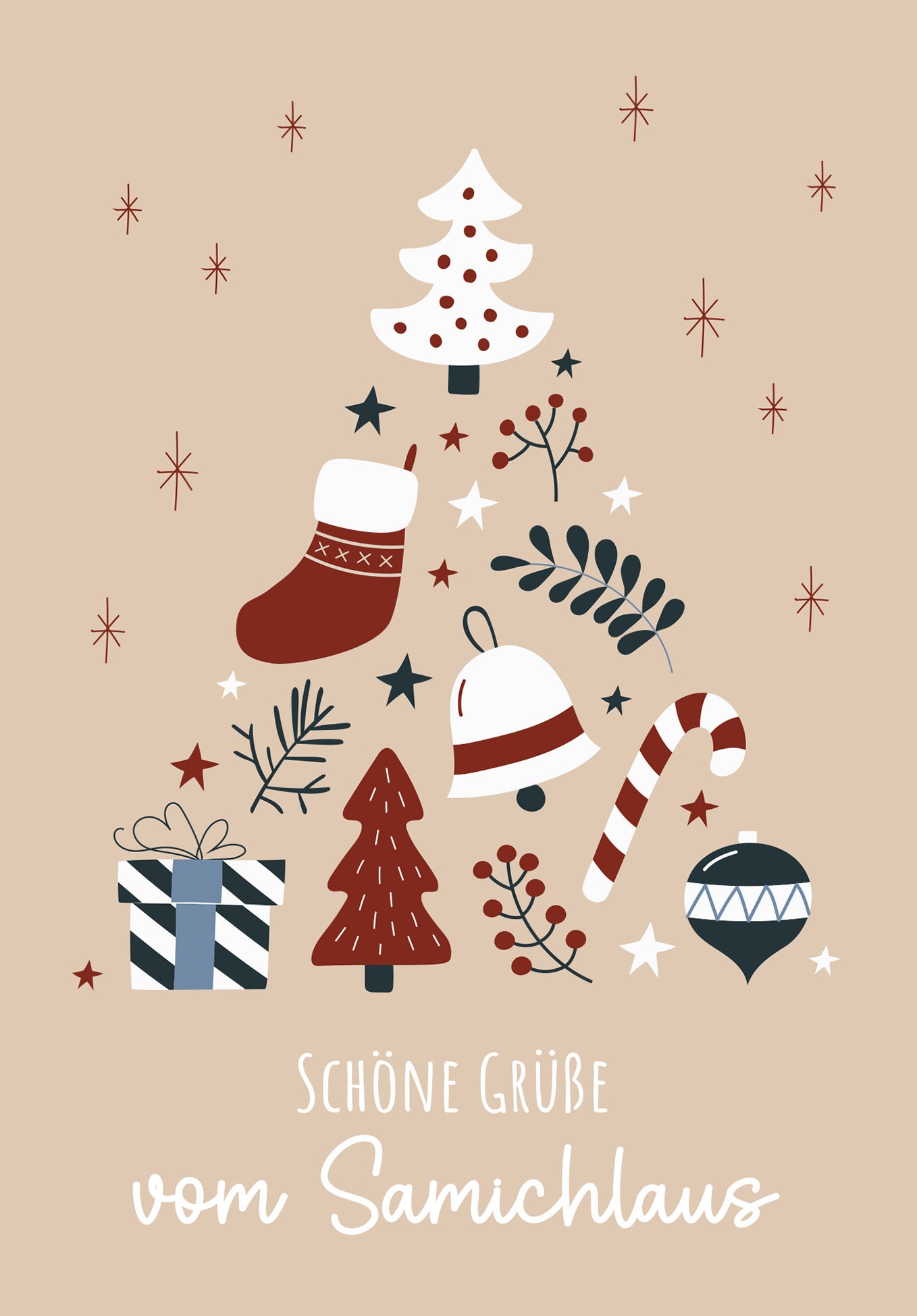 Grüße vom Samichlaus - Doodle Beige