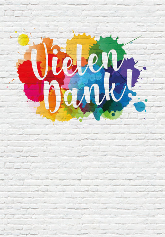 Vielen Dank - Bunte Kleckse (Supplément : Avec logo pour un supplément de 2 €)