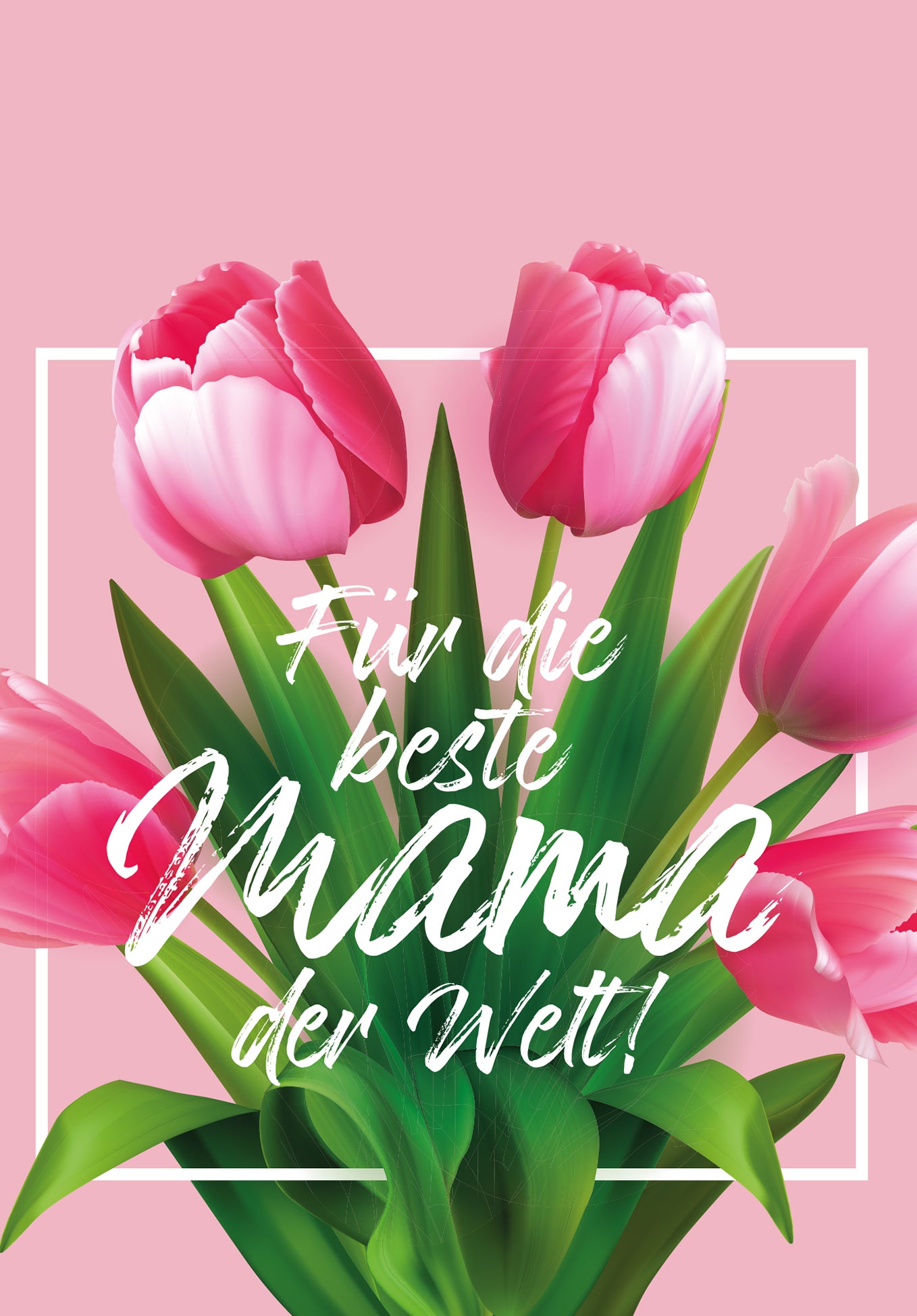 Für die beste Mama - Pinke Tulpen (Valeur du bon)