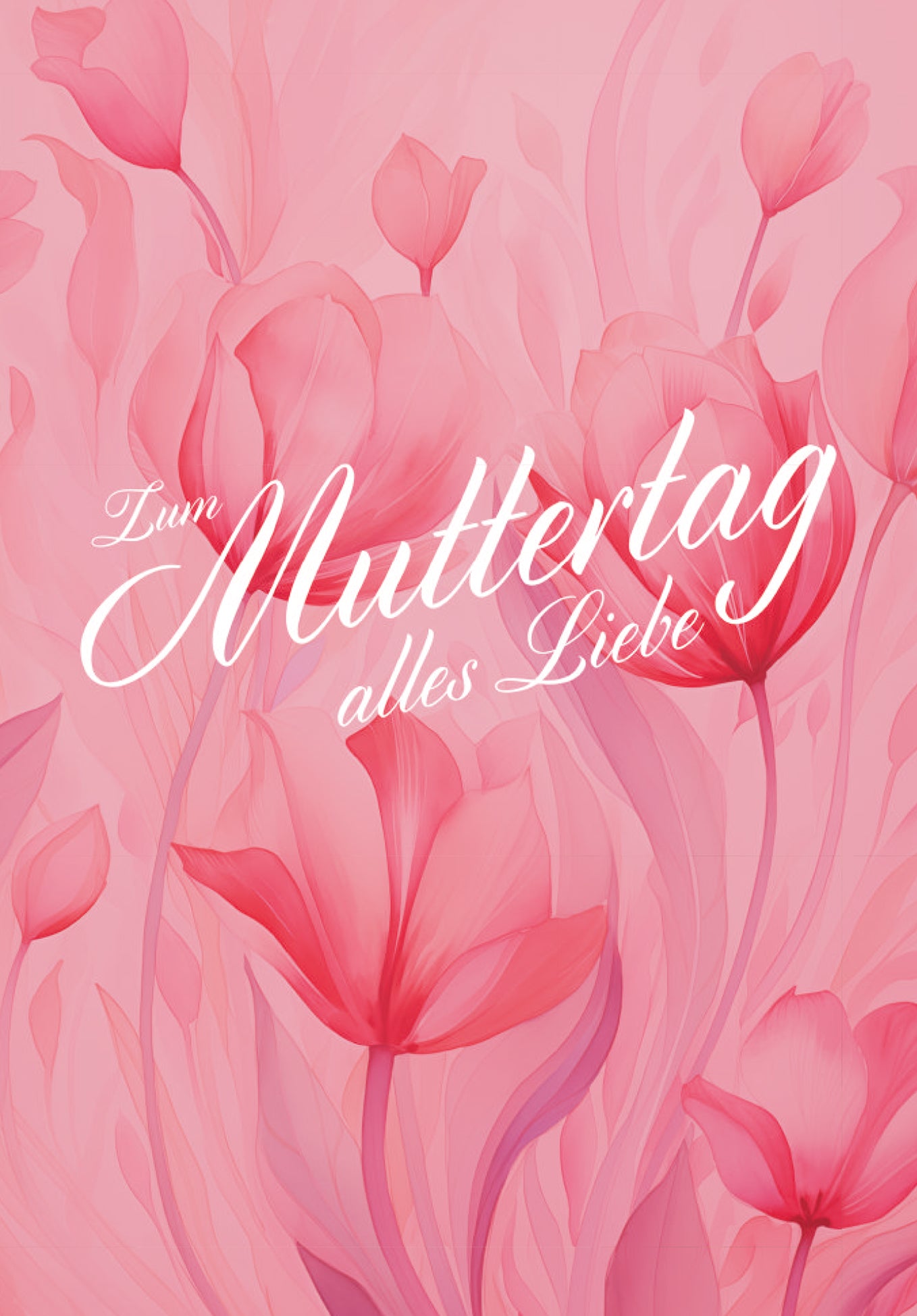 Zum Muttertag - Pink Blumen (Valeur du bon)