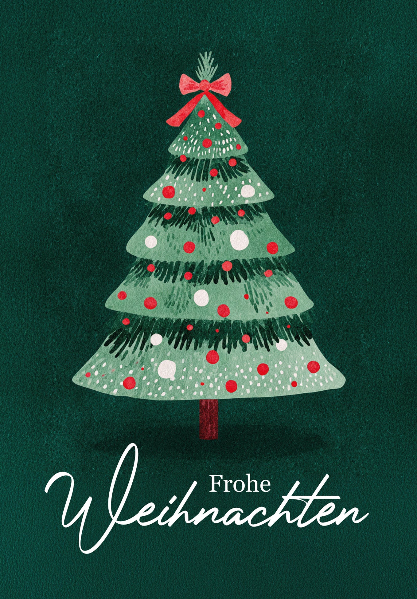 Frohe Weihnachten - Tannenbaum Grün