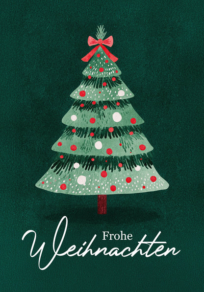 Frohe Weihnachten - Tannenbaum Grün