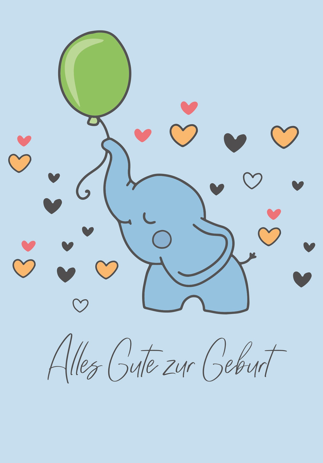 Alles Gute zur Geburt - Elefant