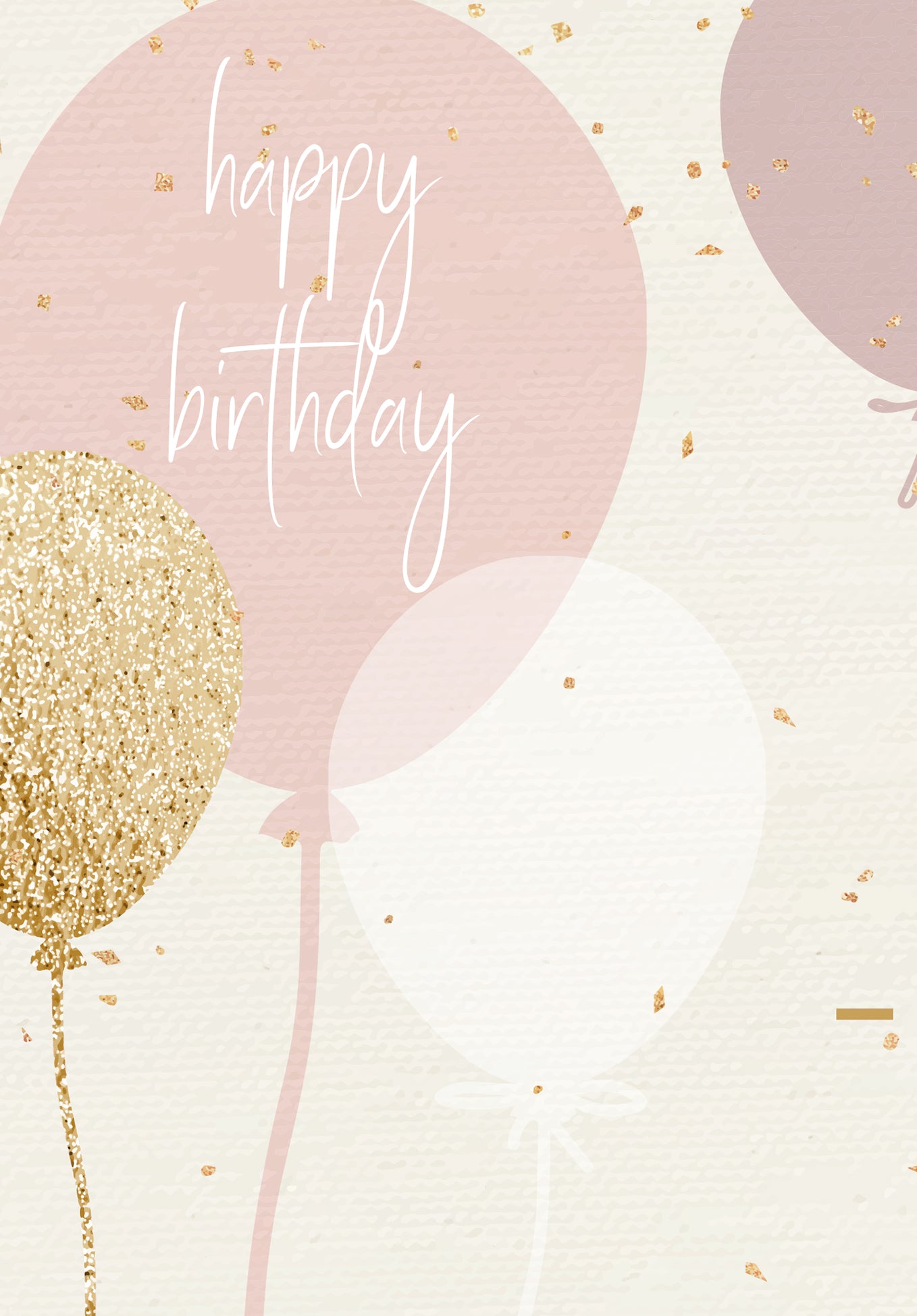 Happy Birthday - Ballons Rosa (Valeur du bon)