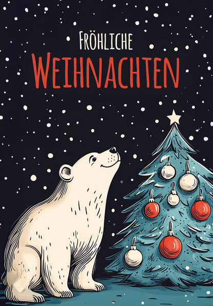 Fröhliche Weihnachten - Eisbär