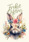 Frohe Ostern - Hase Blumen (Gutscheinwert)