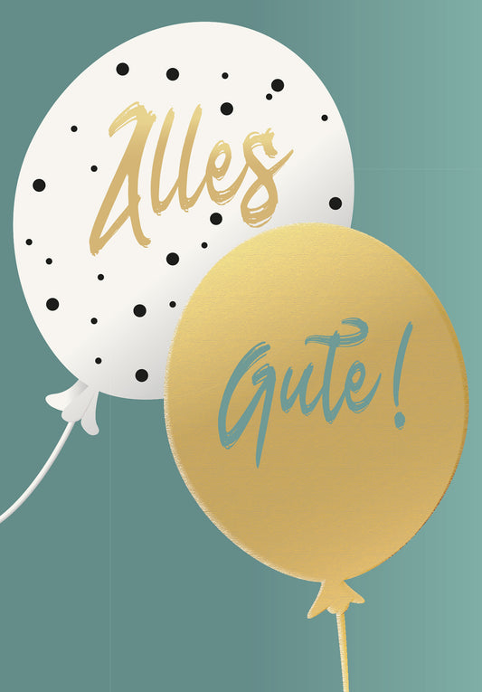 Alles Gute - Ballons Gold