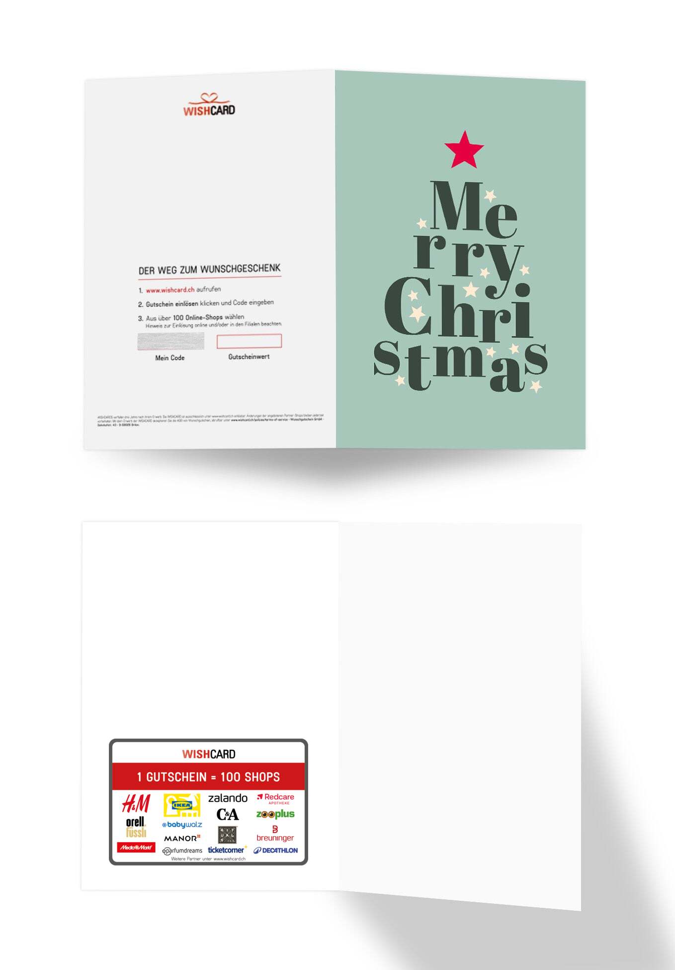 Merry Christmas - Buchstaben Tannenbaum