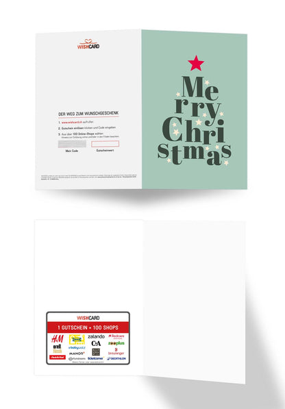 Merry Christmas - Buchstaben Tannenbaum