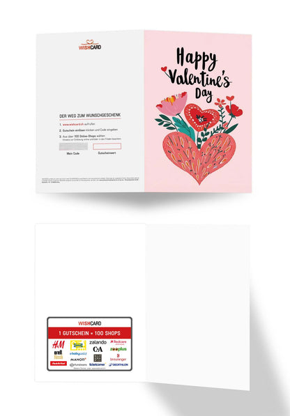 Happy Valentine's Day - Herz und Blumen