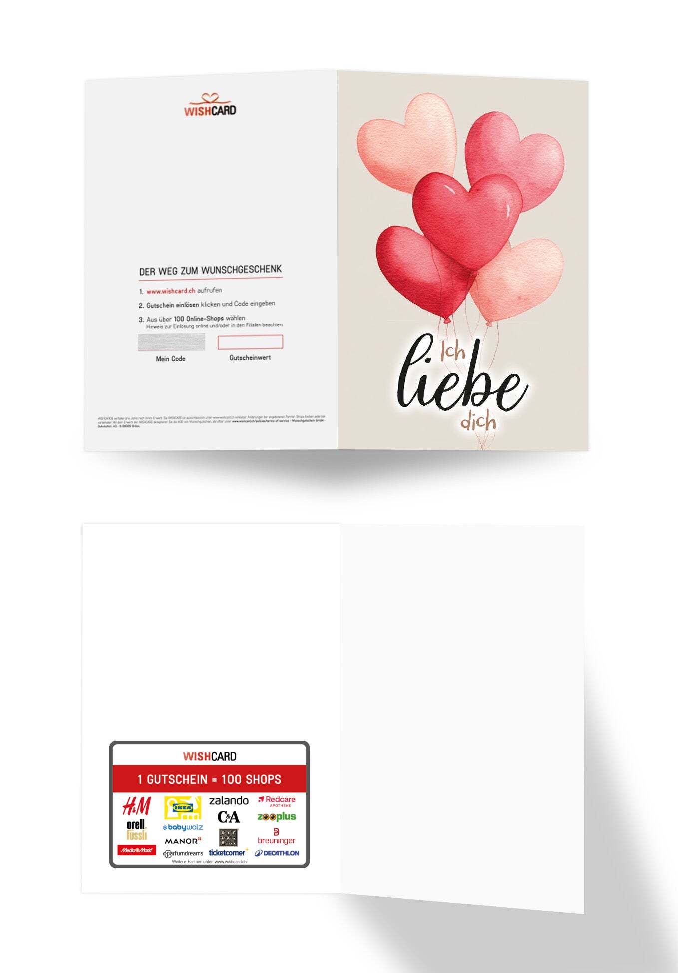 Ich liebe dich - Herzballons