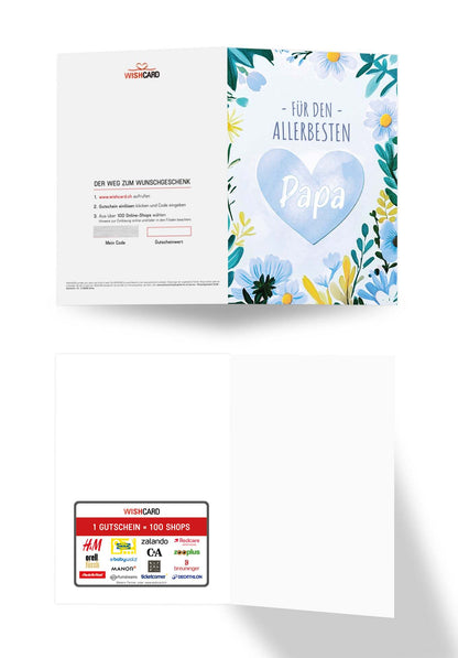 Für den allerbesten Papa - Herz Blumen