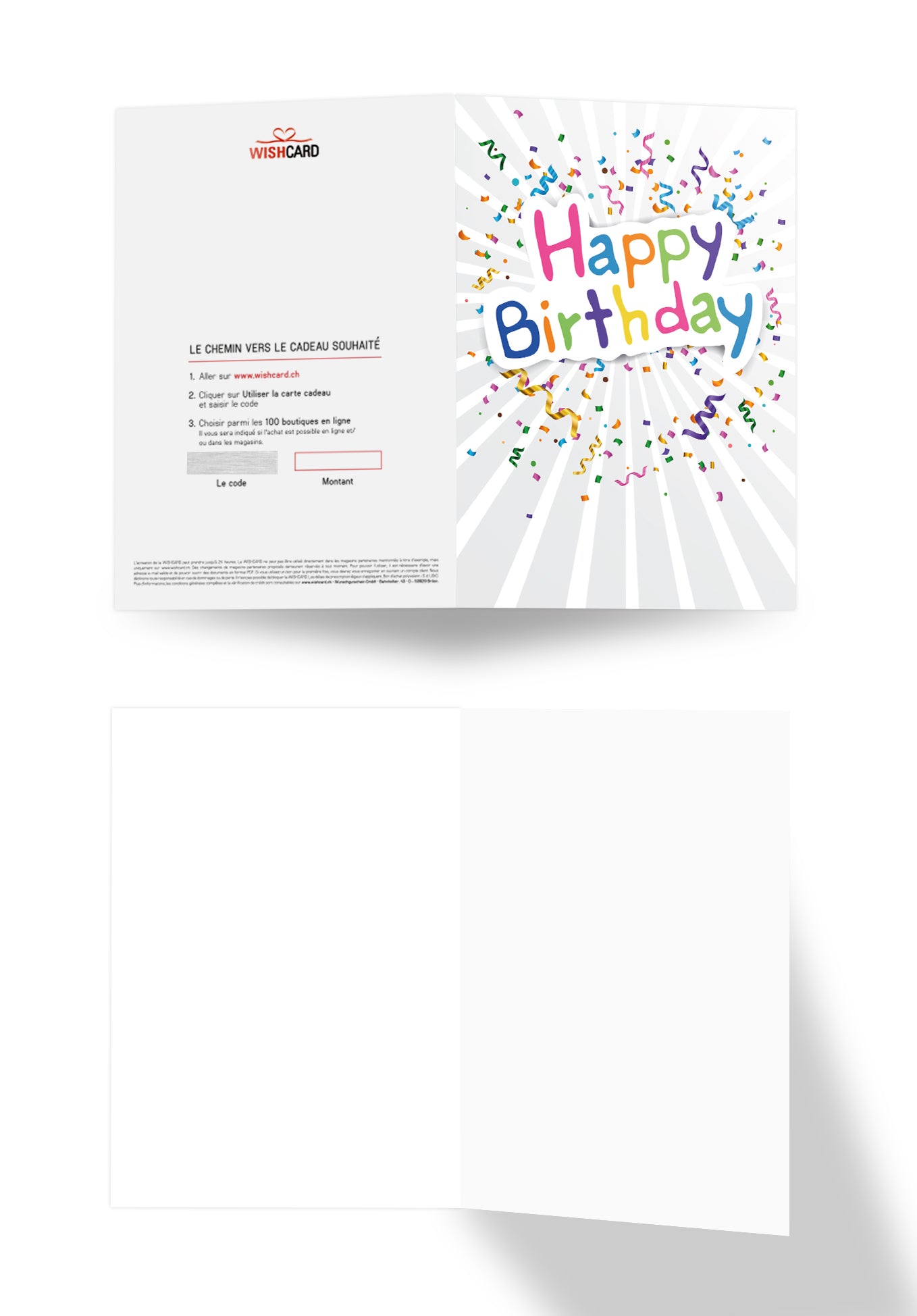 Happy Birthday - Konfetti (Supplément : Avec logo pour un supplément de 2 €)