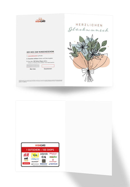 Herzlichen Glückwunsch - Blumenstrauß