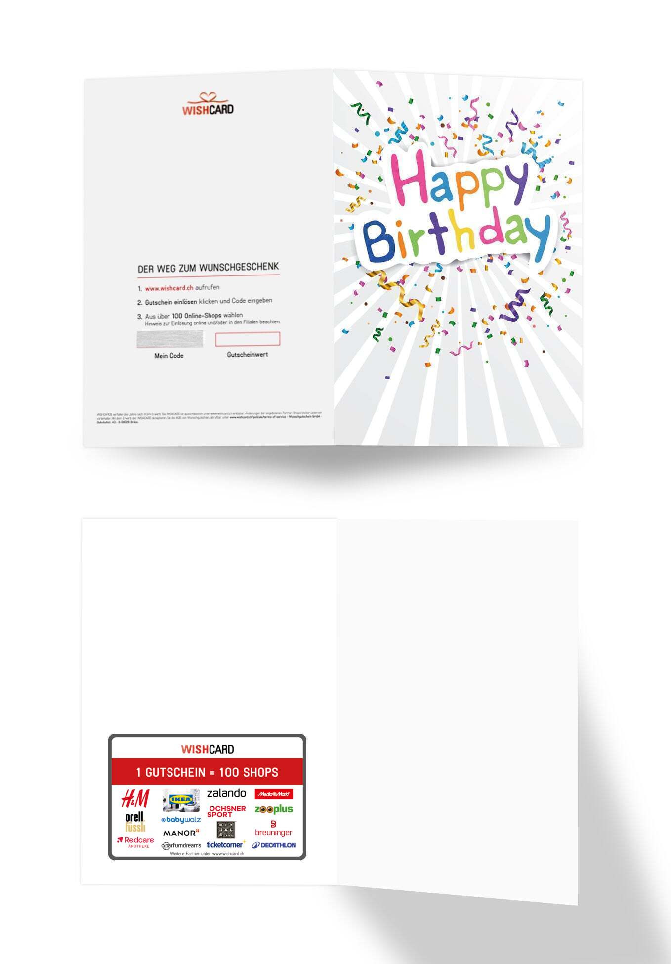 Happy Birthday - Konfetti (Optional: Mit Logo für zzgl. 1 CHF)