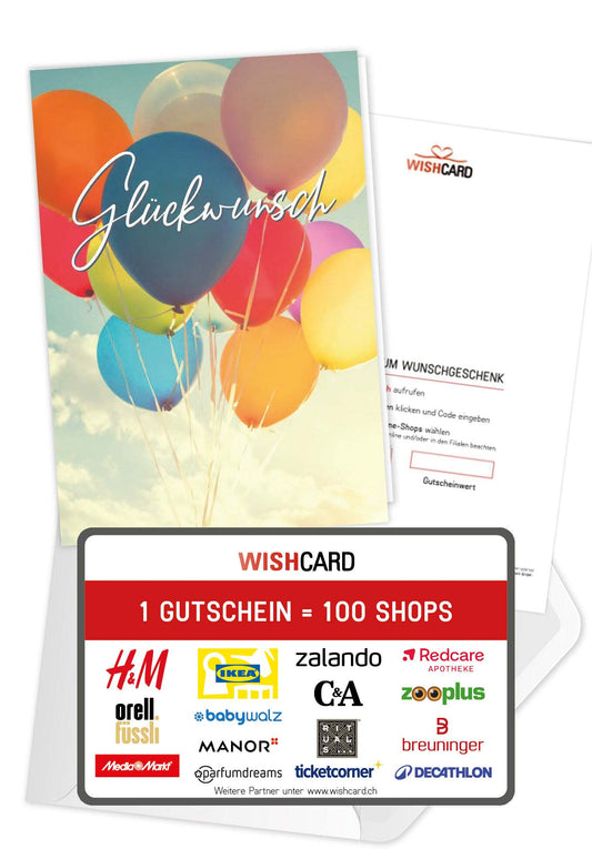 Glückwunsch - Bunte Ballons