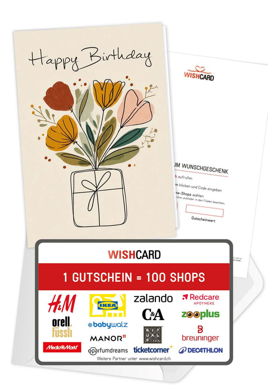 Happy Birthday - Geschenk Blumen