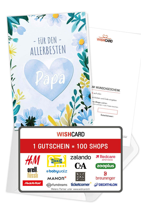 Für den allerbesten Papa - Herz Blumen