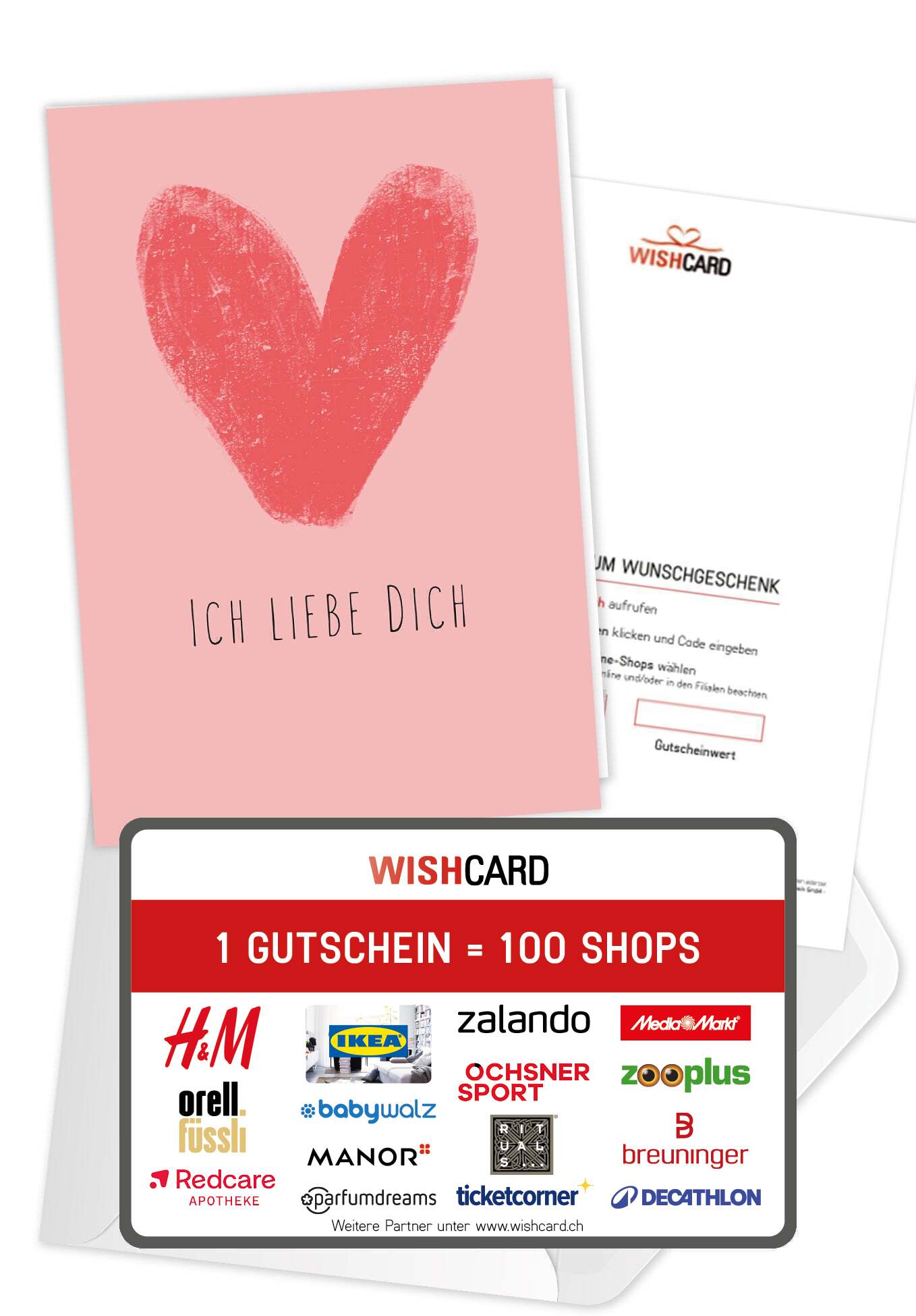 Ich liebe dich - Herz Rosa