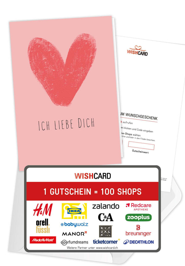 Ich liebe dich - Herz Rosa